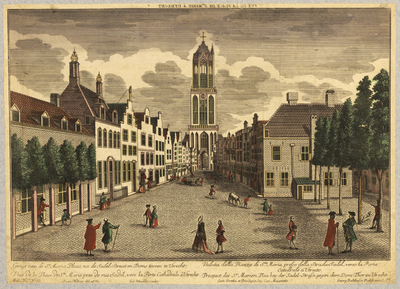 30620 Gezicht vanaf de Mariaplaats in de Zadelstraat te Utrecht uit het westen met op de achtergrond de ...